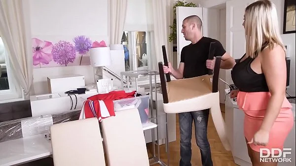 Kitchen Lesbian Threesome Involves MILF With Huge Tits Julia Ann